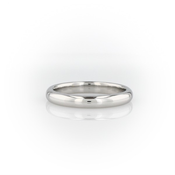 鉑金內圈卜身設計結婚戒指（3 毫米）