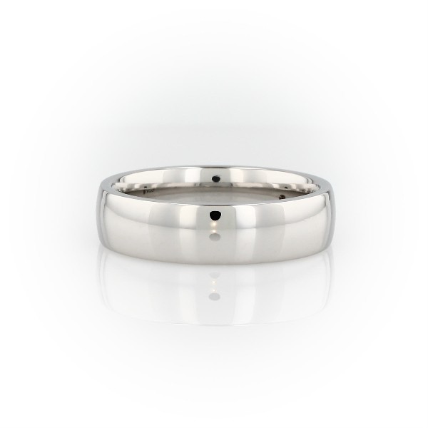 Low Dome Comfort Fit Wedding Ring in Platinum (6 mm)