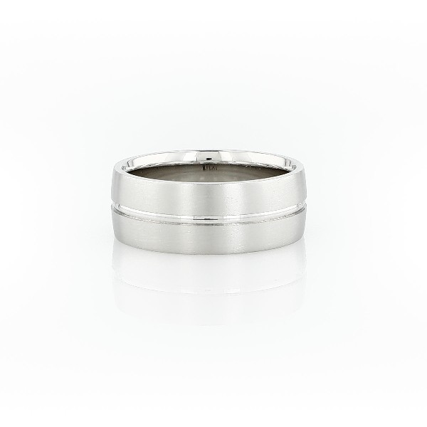 Single Rail Comfort Fit Wedding Ring in Platinum (7mm)