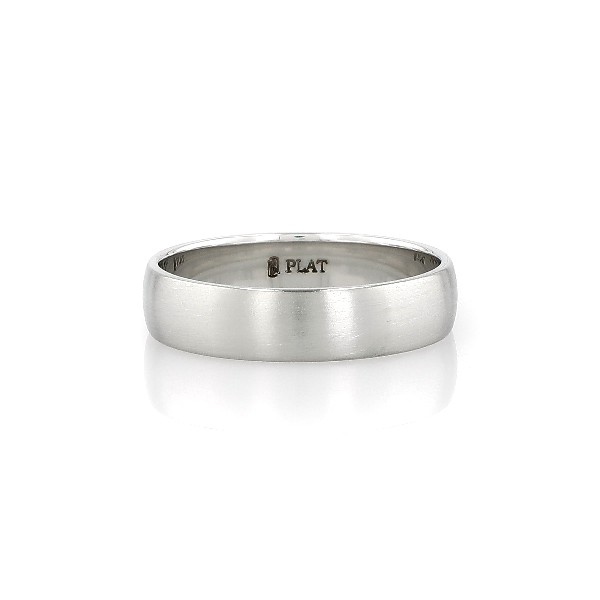 Matte Classic Wedding Ring in Platinum (5 mm)
