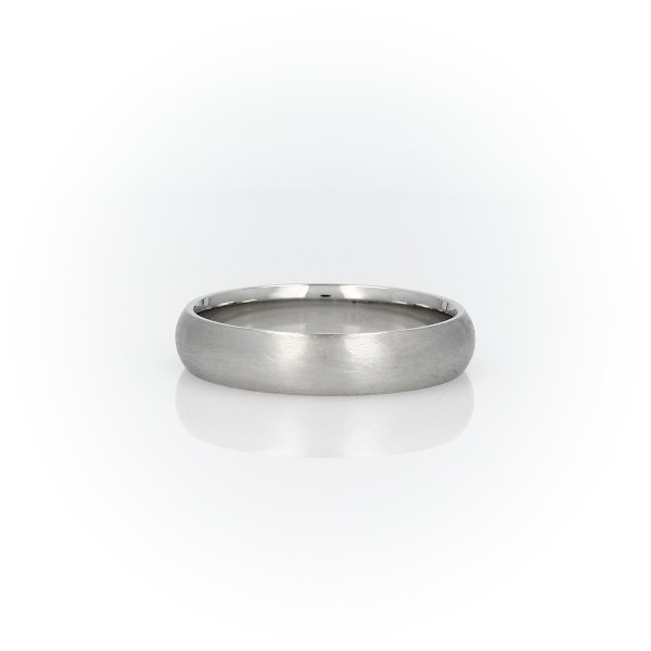 Matte Mid-weight Comfort Fit Wedding Band in Platinum (4mm) 
