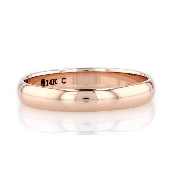 Classic Wedding Ring in 14k Rose Gold (3mm) 