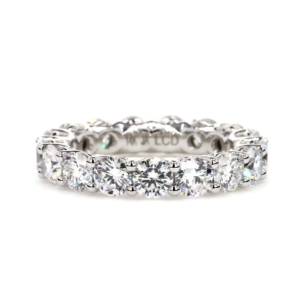 Lab Grown Diamond Low Dome Eternity Ring in 14k White Gold (4 ct. tw.)