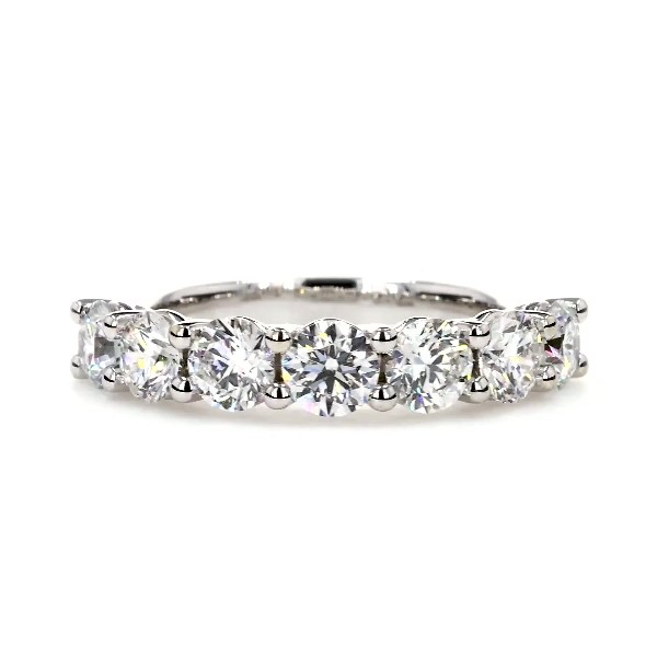Lab Grown Diamond Low Dome Seven Stone Ring in 14k White Gold (2 ct. tw.)